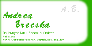 andrea brecska business card